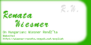 renata wiesner business card